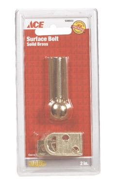 Surface Bolt 2" Brass