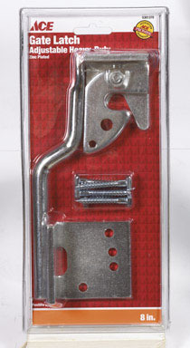 GATE LATCH ADJ HD 8"ZN