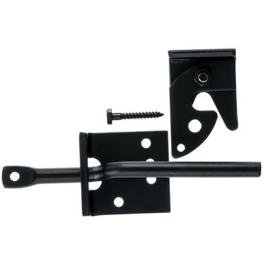 GATE LATCH ADJ HD 8"BLK