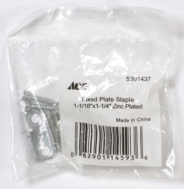 PLATE STAPLE FXD1-1/6ZN