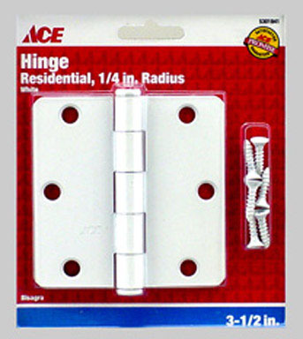 HINGE RES 1/4R 3-1/2WHT