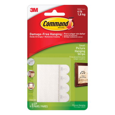 3M Command White Small Picture Hanging Strips 8 pk