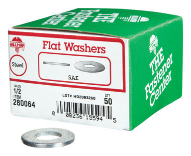 WASHER SAE FLAT 1/2"BX50