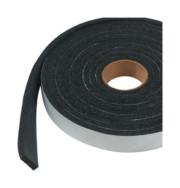M-D Black Sponge Rubber Weather Stripping Tape For Auto and Marine 10 ft. L X 1/4 in. T