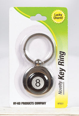 KEY RING EIGHT BALL