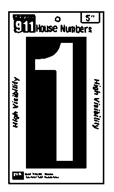 NUMBER "7" REFLECT 5"GRN