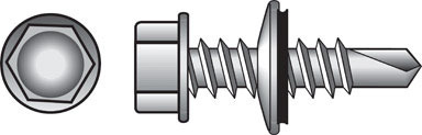 Hillman No. 10  S X 3/4 in. L Hex Hex Washer Head Self- Drilling Screws 100 pk