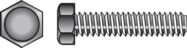 HEX TAP BOLT1/4X2.5BX100