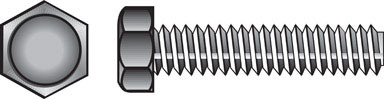 HEX TAP BOLT 3/8X2 BX100