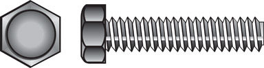 HEX TAP BOLT3/8X2.5 BX50