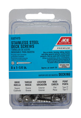 SCRW SQ CS8X1.25 SS 25PC
