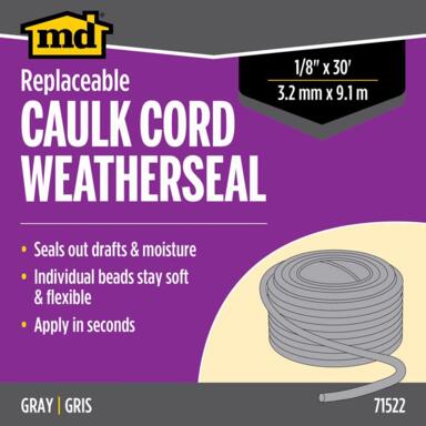 ROPE CAULK 1/8"x30' GRAY