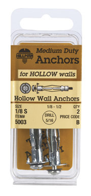 2Pk 1/8S Hollow Wall Anchor