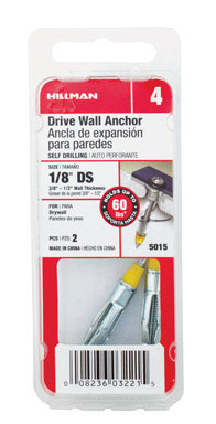 2Pk 1/8S Drive Wall Anchor