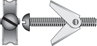 2Pk 3/16x4 Toggle Bolt