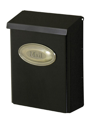 Medium Black Wall Mailbox