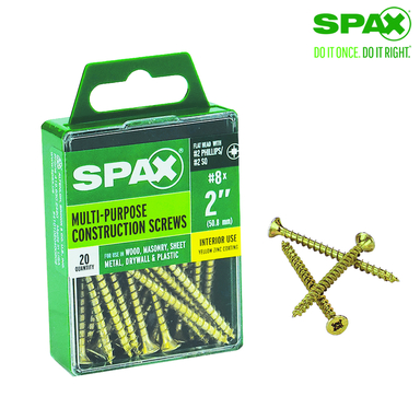 SCRW SPAX FH 8X2YLW BX20