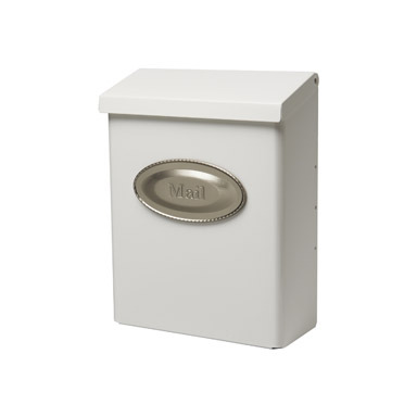 WHITE Vertical Mail Box Lockable