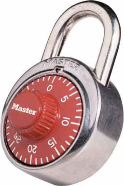 Padlock Comb Red Dial