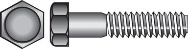 GALV HX BOLTS 1/4X2