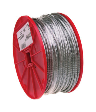 Campbell Chain Galvanized Galvanized Steel 1/8 in. D X 500 ft. L Aircraft Cable
