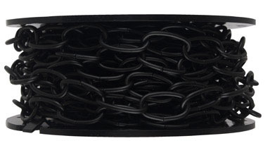 Campbell Chain 10 Black Polycoated Black Metal Decorative Chain 0.14 in. D 1.21 in.