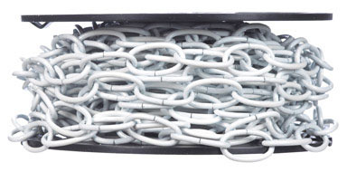 Campbell Chain 10 White Polycoated White Metal Decorative Chain 0.14 in. D 1.24 in.