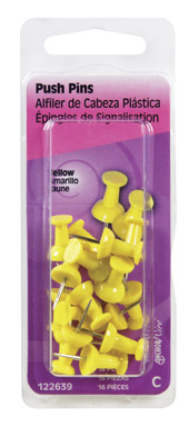 Push Pin Yellow (16)