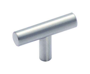 KNOB "T" 1-1/4"D STN STL