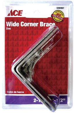 Corner Brace 2-1/2"x1-1/2" Zn