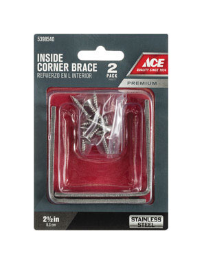 Corner Brace 2-1/2"x5/8" Ss Ace