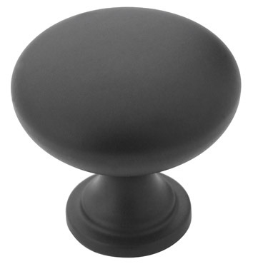 KNOB 1-1/4" FLAT BLACK