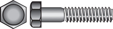 GALV HX BOLTS 5/16X3-1/2