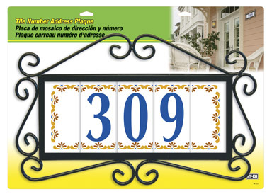 TILE ADDRESS PLAQUE LARG