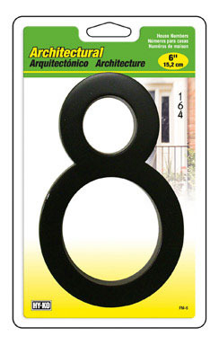 HOUSE NUMBR 8 FLOAT6"BLK