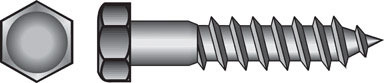 Hillman 3/8 in. S X 1 in. L Hex Zinc-Plated Steel Lag Screw 100 pk