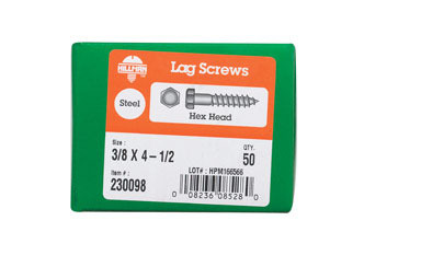 HX LAG SCRW Z 3/8X4 1/2