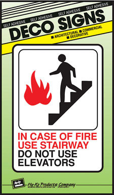 Sign Fire-stairway 5"x7"