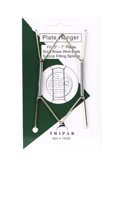 Tripar 5 in. to 7 in.  Brass Bent Curves Plate Hanger