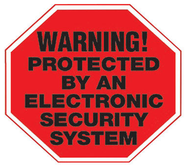 SECURITY SYSTM SIGN4"X4"