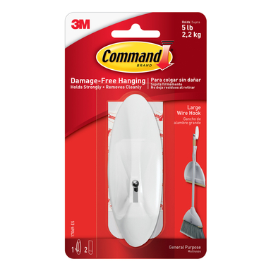 Command Large Plastic Wire Hooks 4-1/8 in. L 1 pk