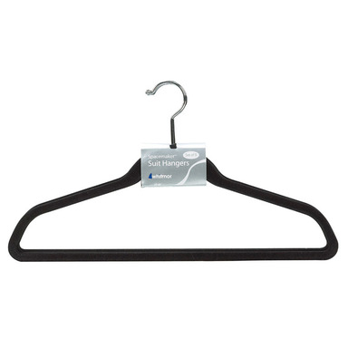 FLOCKED HANGER BLK PK5