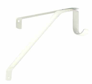 BRACKET SHELF&ROD WHT