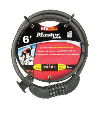MASTER LOCK WORD BIKE LOCK 6'