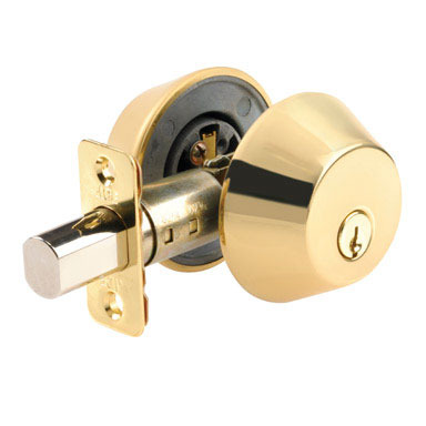 DEADBOLT DBL CYLINDER PB