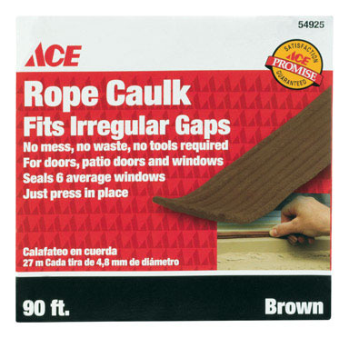 CAULK ROPE 3/16"X90' BRN