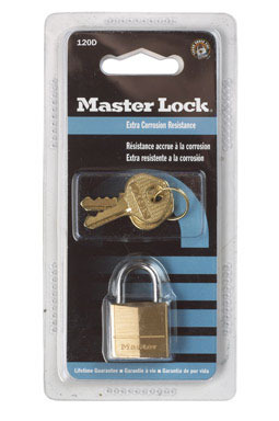 Master Lock 3/4 in. H X 7/16 in. W X 3/4 in. L Brass Pin Cylinder Padlock 1 pk