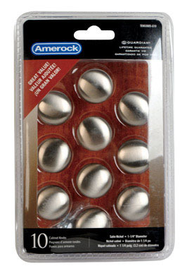 Amerock Allison Value Round Cabinet Knob 1-1/4 in. D 1-1/8 in. Satin Nickel Gray 10 pk