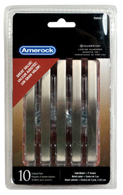 Amerock Essential'Z Cabinet Pull 3 in. Satin Nickel 10 pk