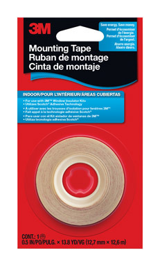 3M Clear Indoor Mounting Tape 1/2 in. W X 41.4 ft. L